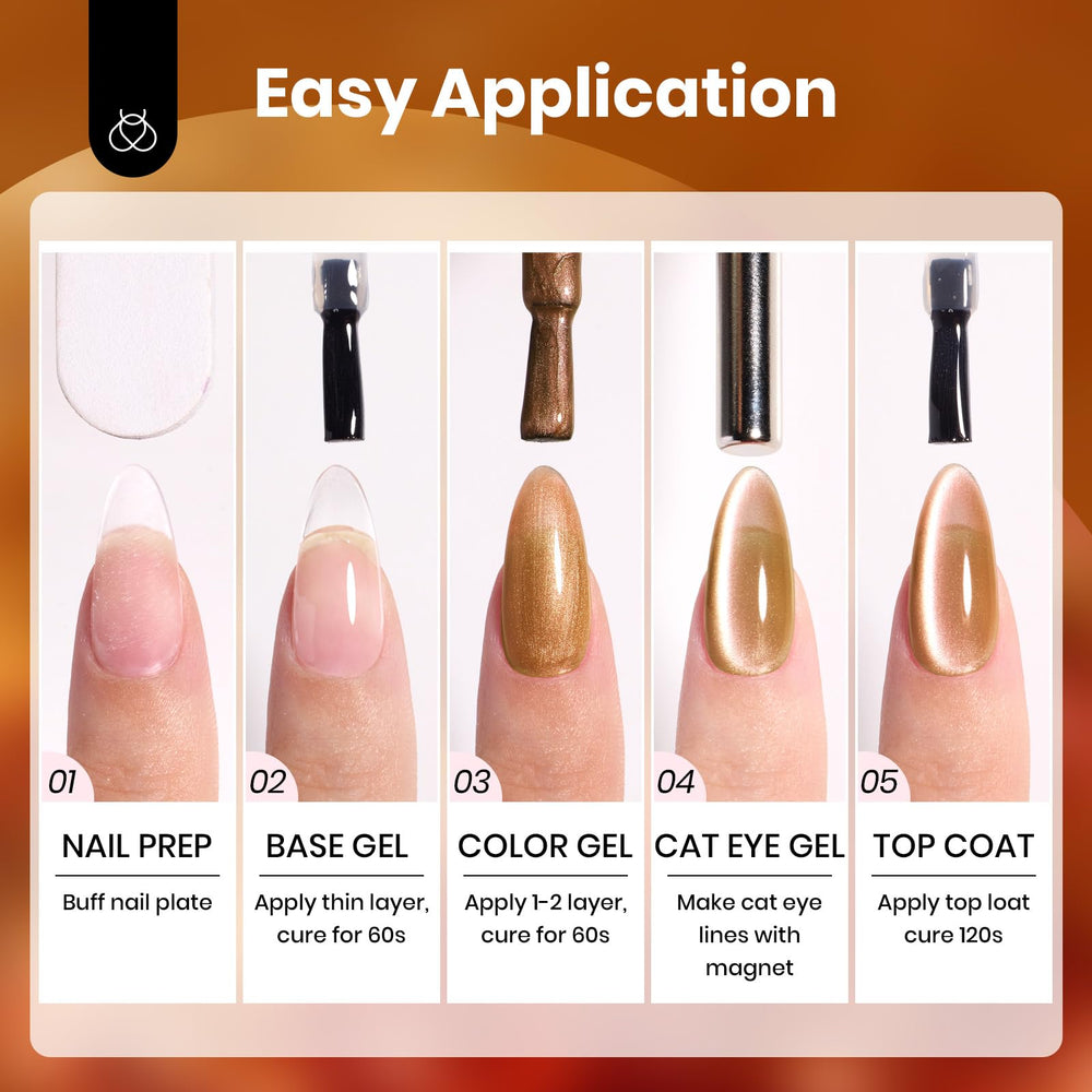 Beetles Brown Cat Eye long-lasting wear for stylish nails