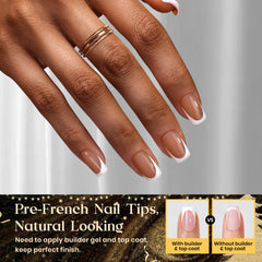 Beetles brown French Tip nails swatch highlights classic color for everyday looks
