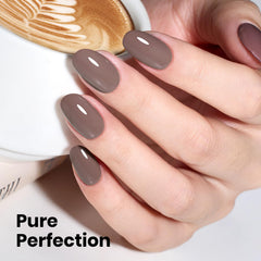Beetles Brown Gel Nail Polish application demonstrates self-leveling formula for streak-free finish.