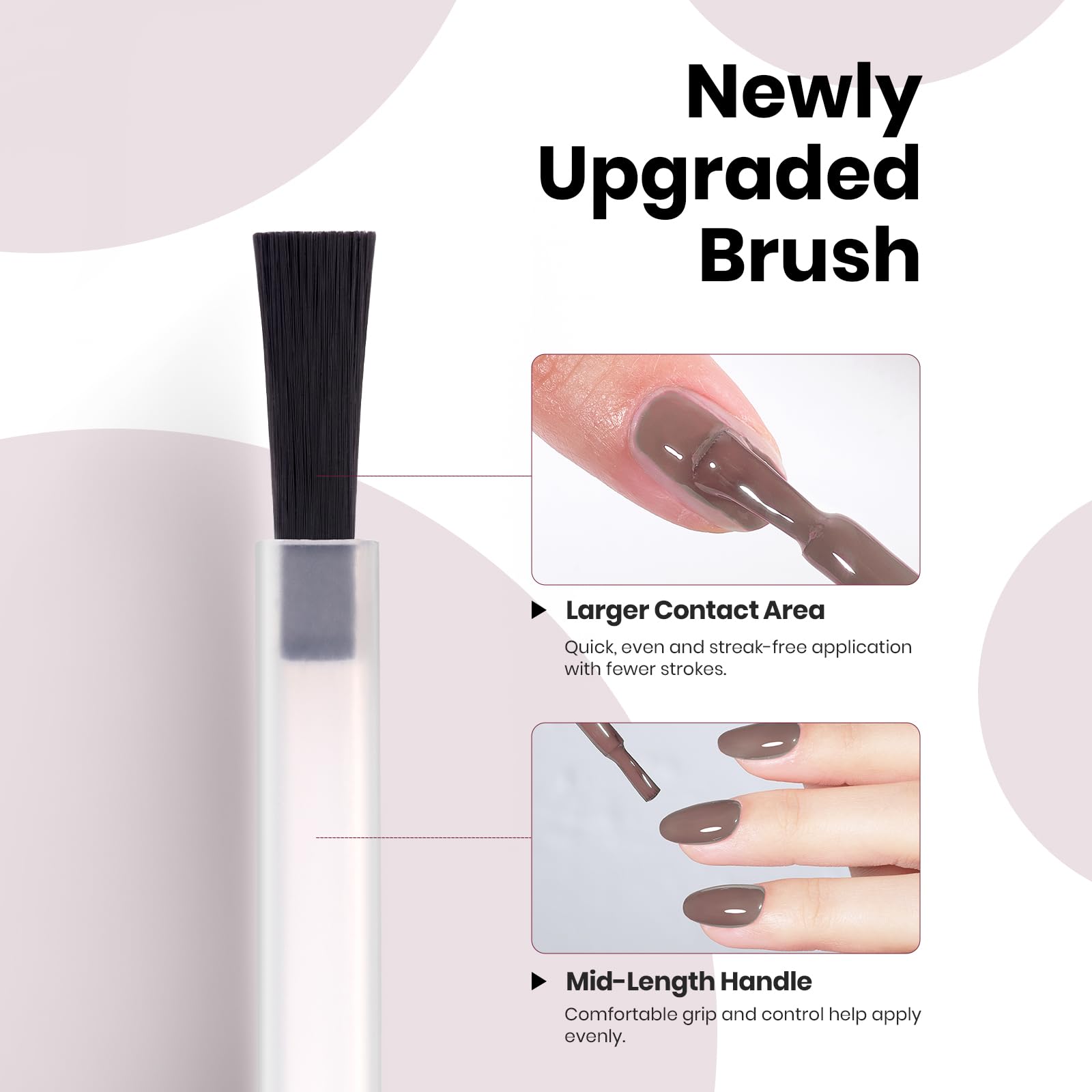 Beetles Brown Gel Nail Polish bottle color-match design aids fast shade identification.