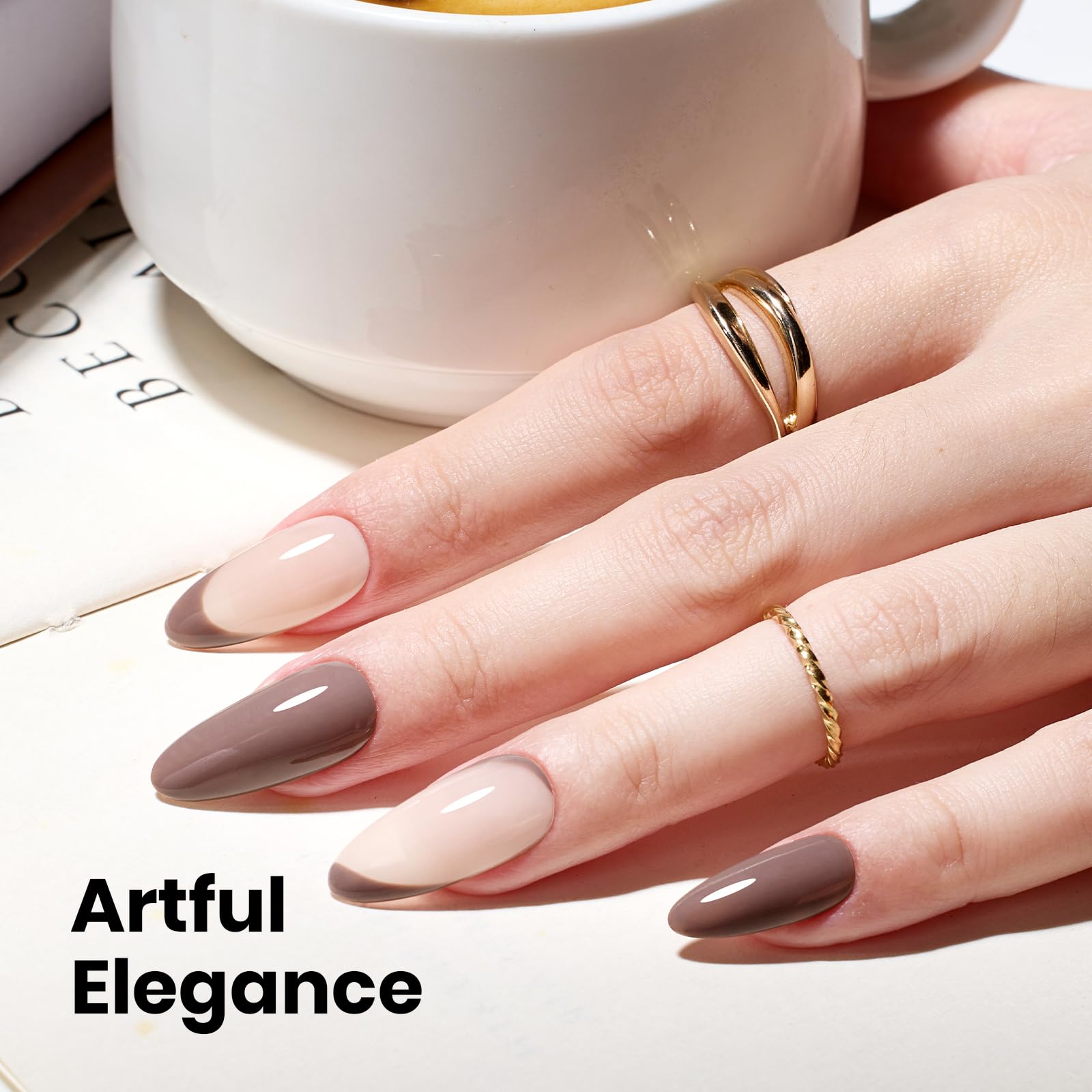 Beetles Brown Gel Nail Polish long-wear image suggests up to 28 days of glossy nails.