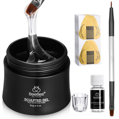 Beetles Builder Gel 60g bottle for durable nail extensions and strong structure.