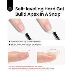 Beetles Builder Gel apex building helps natural-looking nail structure.