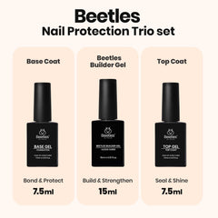 Beetles Builder Gel base coat bottle showcases improved adhesion for lasting wear