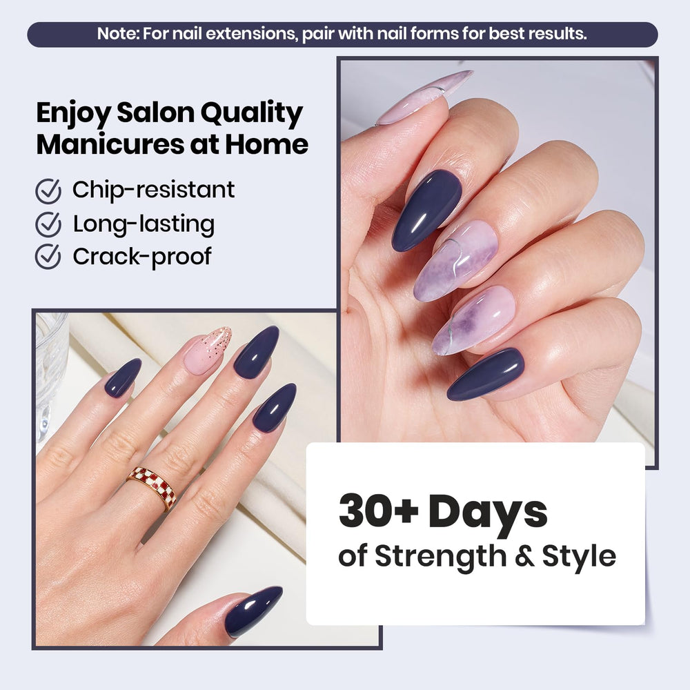 Beetles Builder Gel Indigo Nocturne diy-mani for at-home salon-like results.