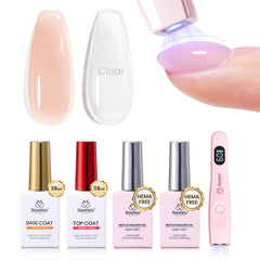 Beetles Builder Gel Kit contents close-up for at-home manicure