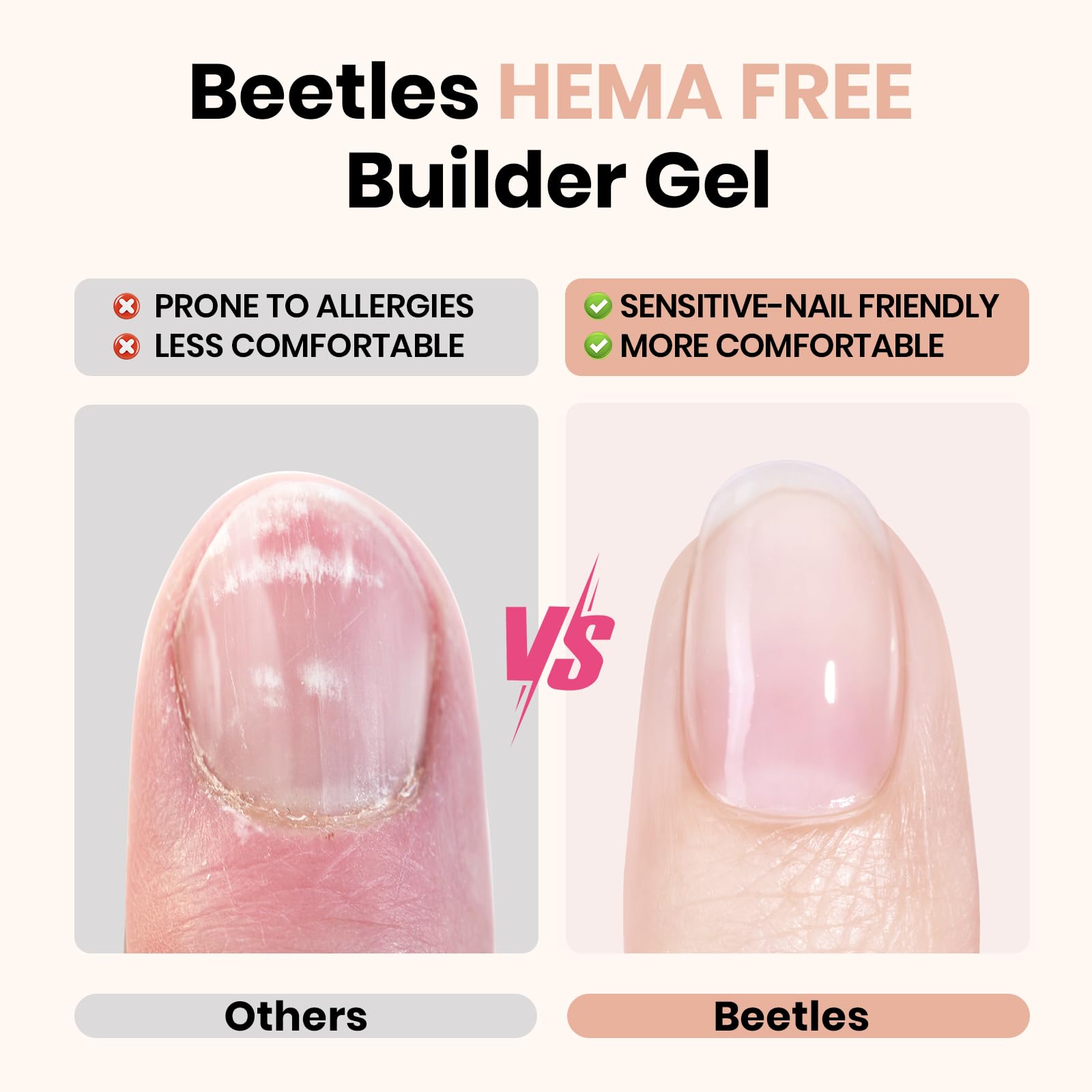 Beetles Builder Gel texture close-up showing smooth, self-leveling gel