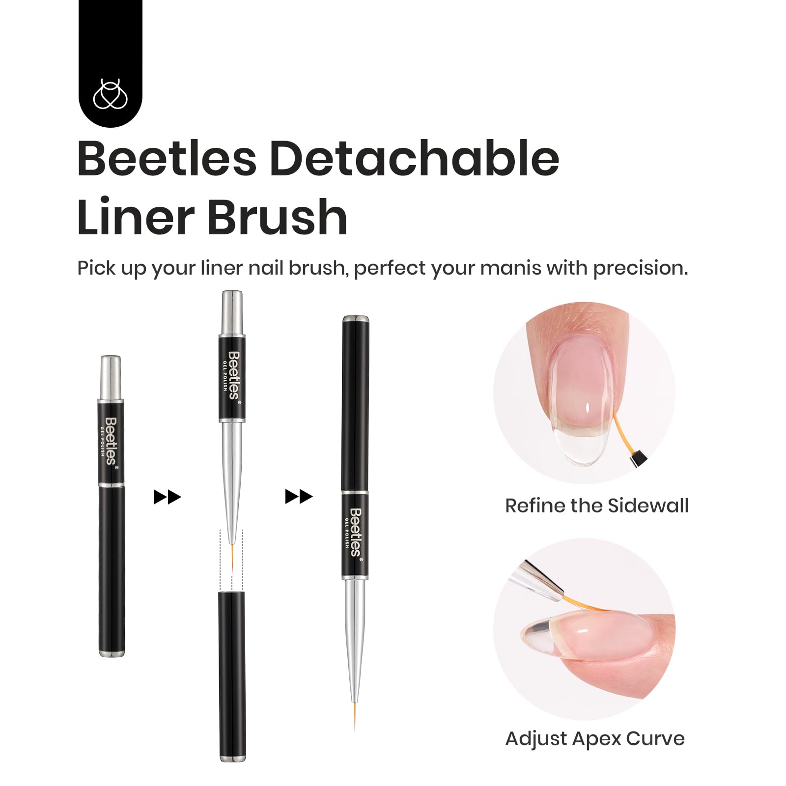 Beetles Builder Gel Nail Brush included for precise shaping.