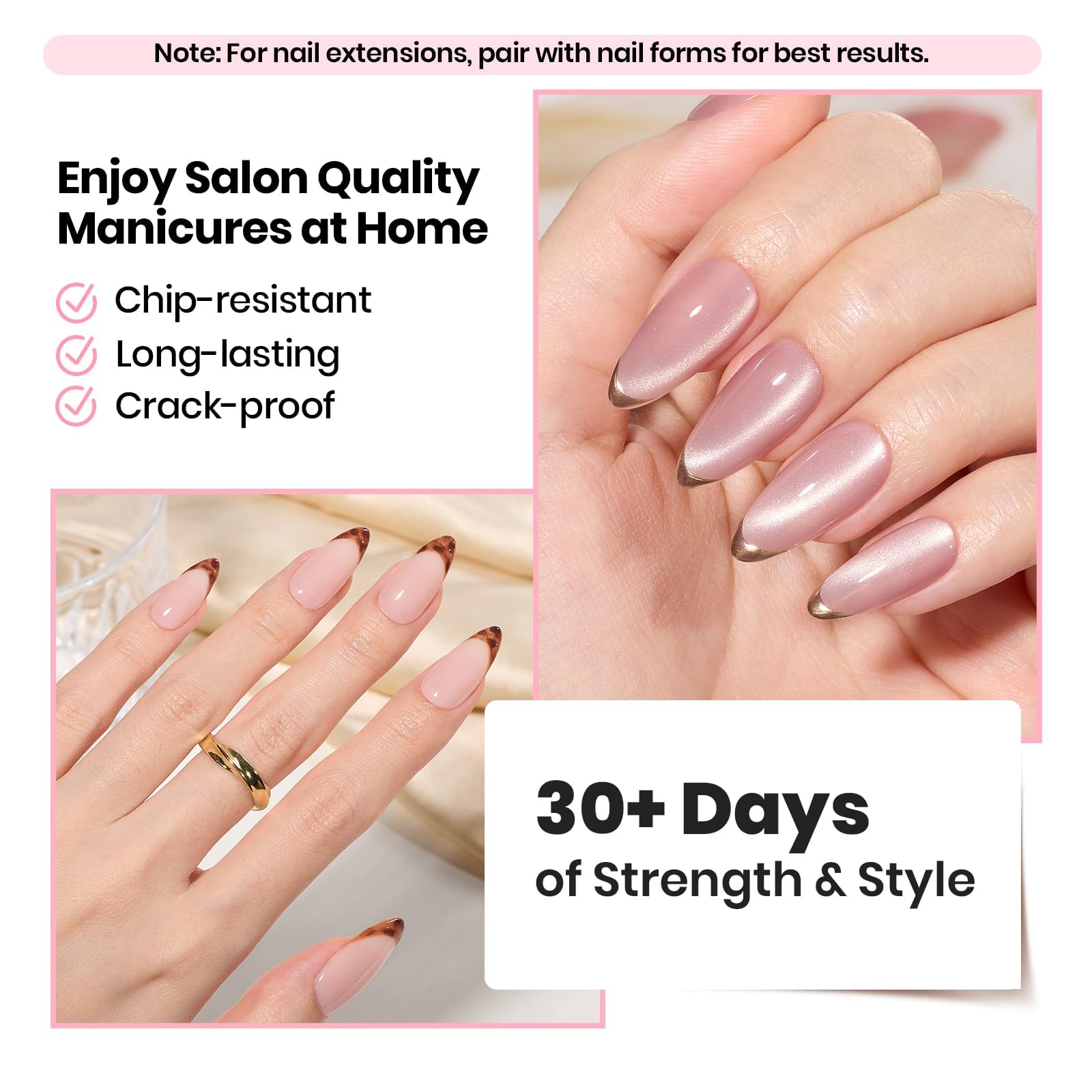 Beetles Builder Gel cures under UV and LED for faster at-home manicures.
