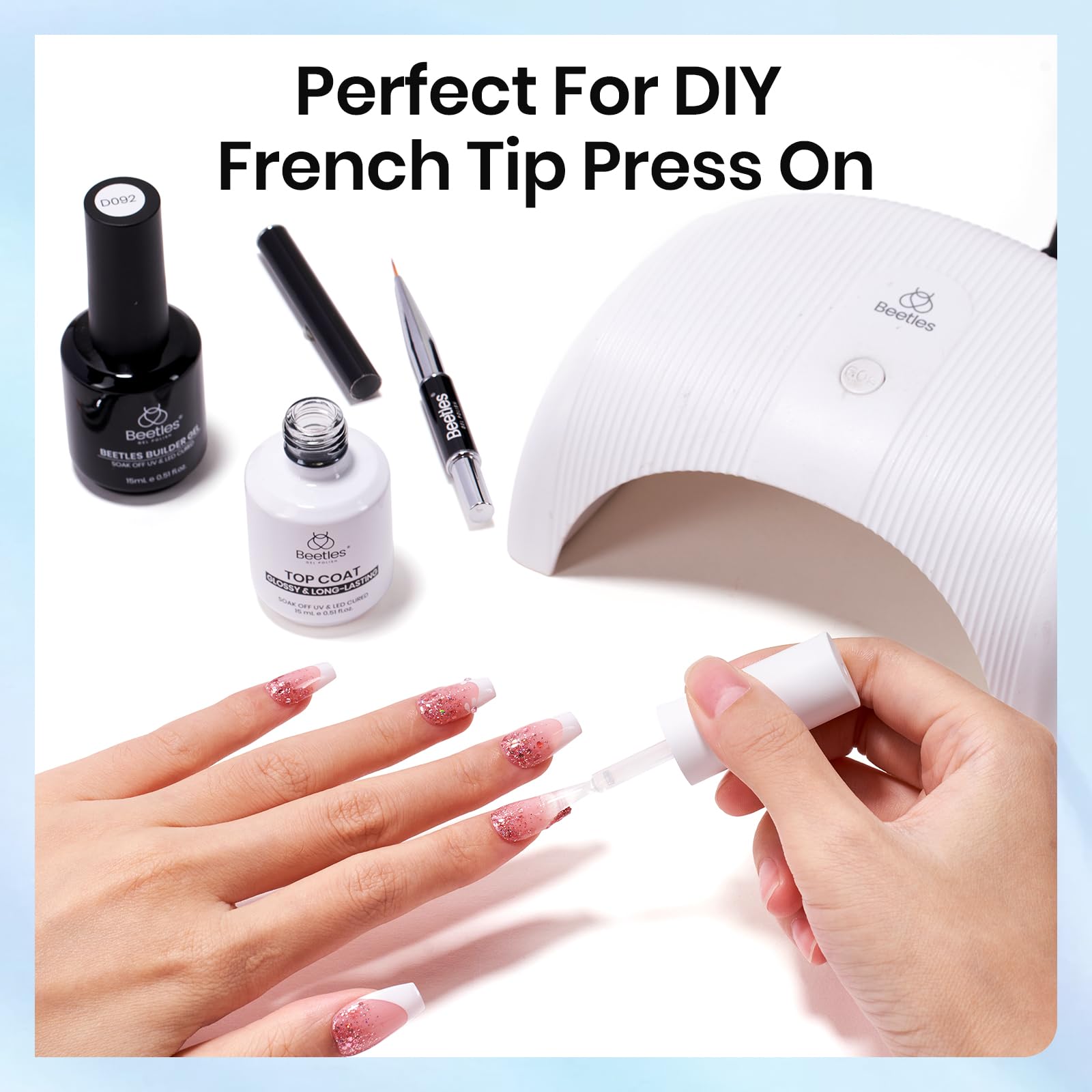 Beetles Builder Gel nail sculpting edges refines sidewalls for a polished finish.