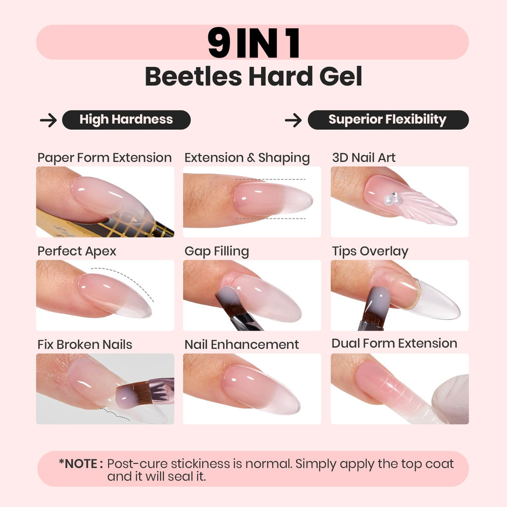 Beetles nude builder gel for clean color and smooth sculpting