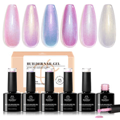 Beetles Builder Gel Pearl Shimmer Bottle provides durable, salon-grade nails.