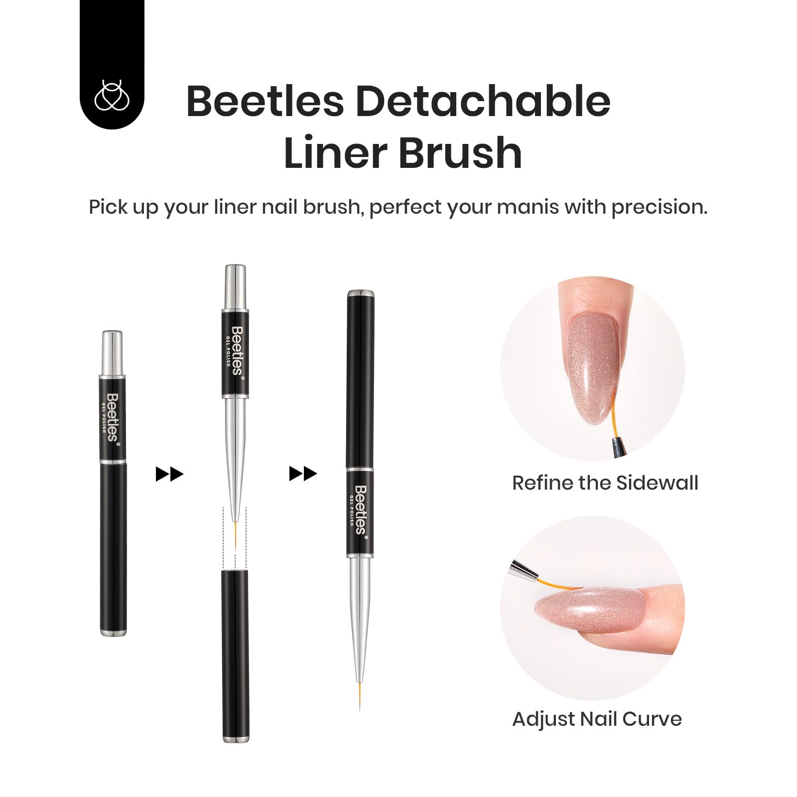 Beetles Builder Gel self-leveling flow forms smooth radii and even coverage.