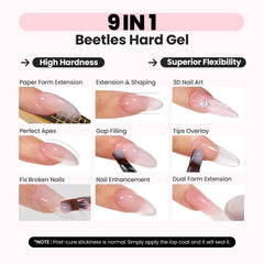 Beetles builder gel self-leveling for smooth shaping and natural curve.