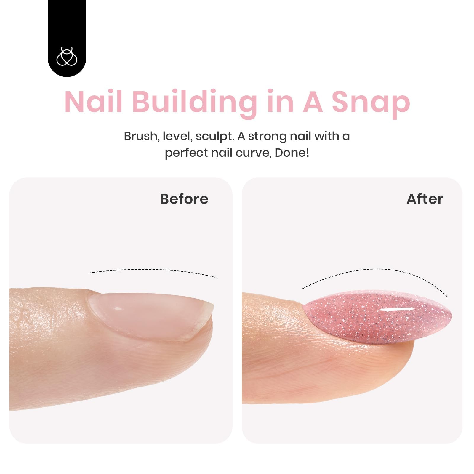 Beetles Builder Gel Set apex-building close-up highlights precise sculpting for extensions