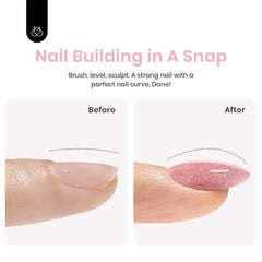 Beetles Builder Gel Set apex-building close-up highlights precise sculpting for extensions