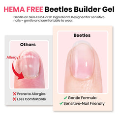Beetles Builder Gel Set base coat and top coat for adhesion and glossy finish