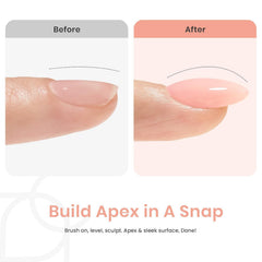 Beetles Builder Gel Set nail extension workflow closeup highlights smooth progress