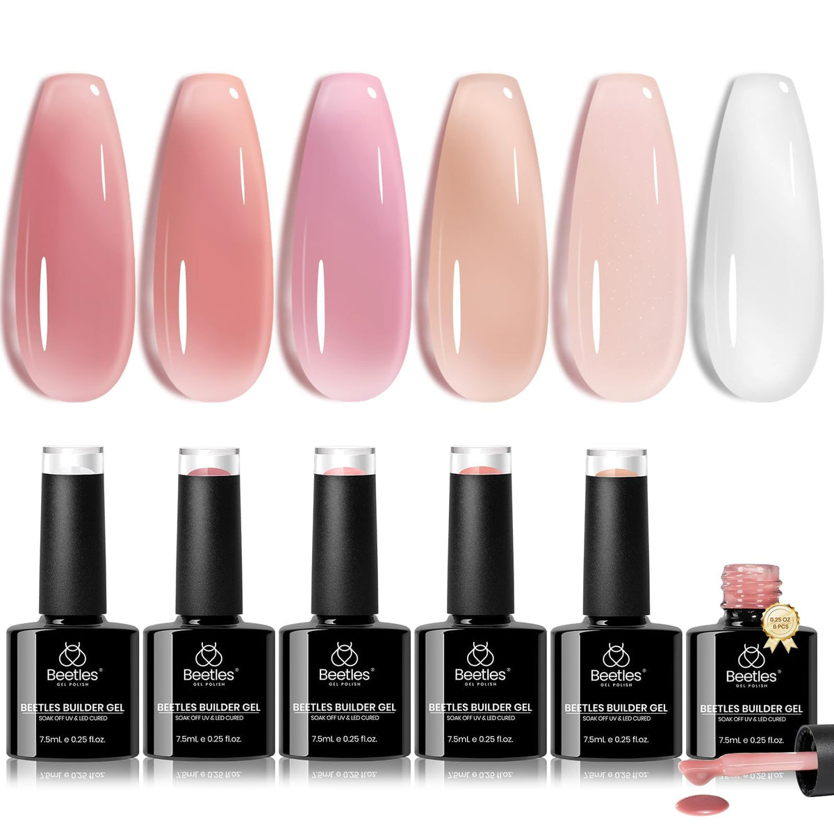 Beetles Builder Gel Set packaging image showing full at-home nail kit