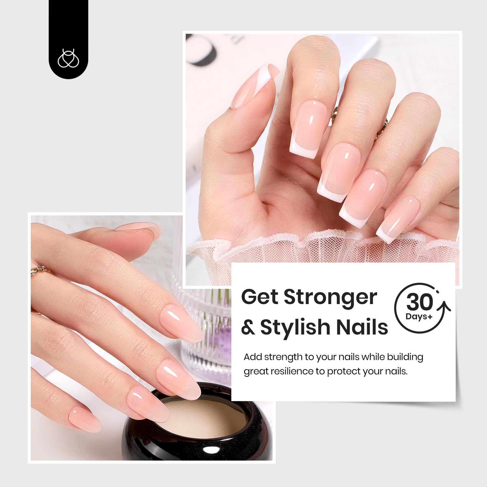 Beetles Builder Gel cure with UV/LED for durable results.