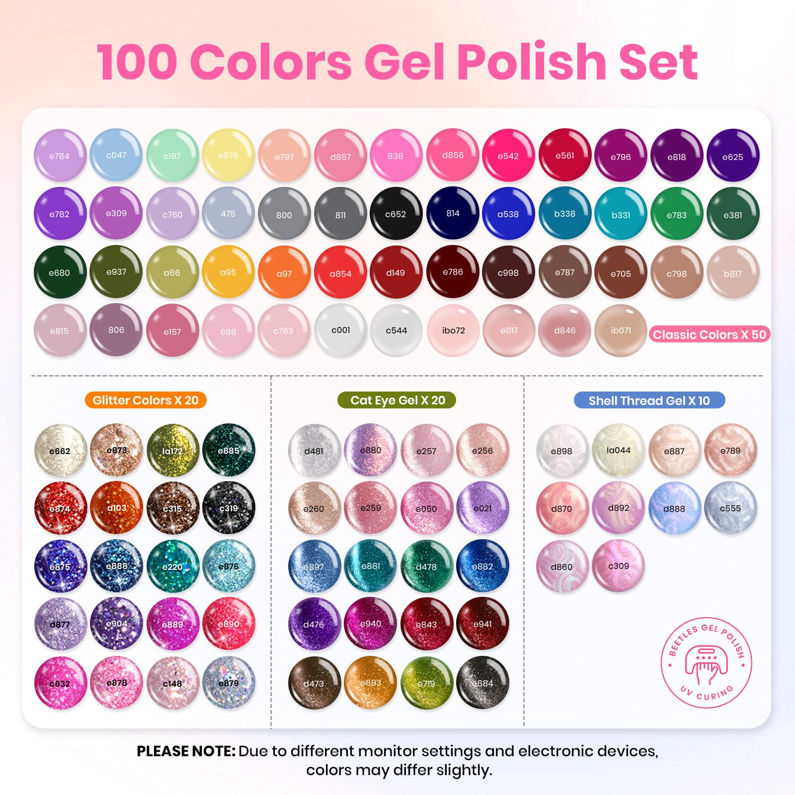 Beetles cat-eye collection close-up showing depth and shimmer for magnetic nails.