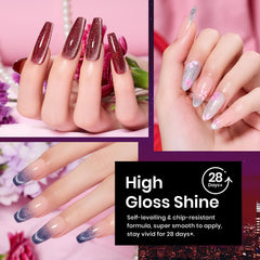 Beetles Cat Eye color c376 rich red-gold tones with magnetic accent