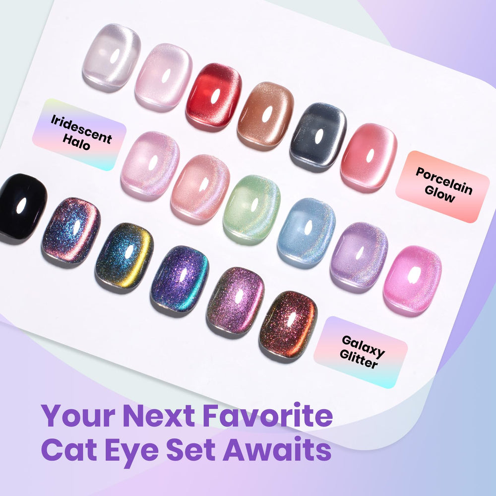 Beetles Cat Eye Gel Nail Polish blue shade ideal for bold looks and oceanic vibes.