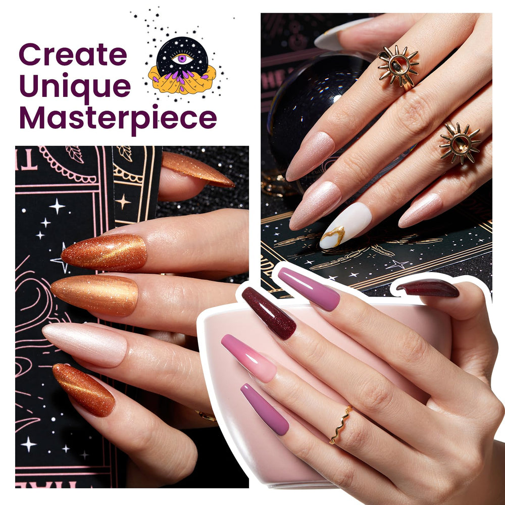 Beetles Cat Eye Gel Nail Polish d019 swatch reveals burgundy-brown tone