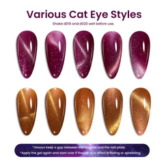 Beetles Cat Eye Gel Nail Polish d020 swatch highlights glitter champagne shade