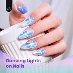 Beetles Cat Eye Gel Nail Polish Set color swatches show gradient depth for dynamic light reflections.