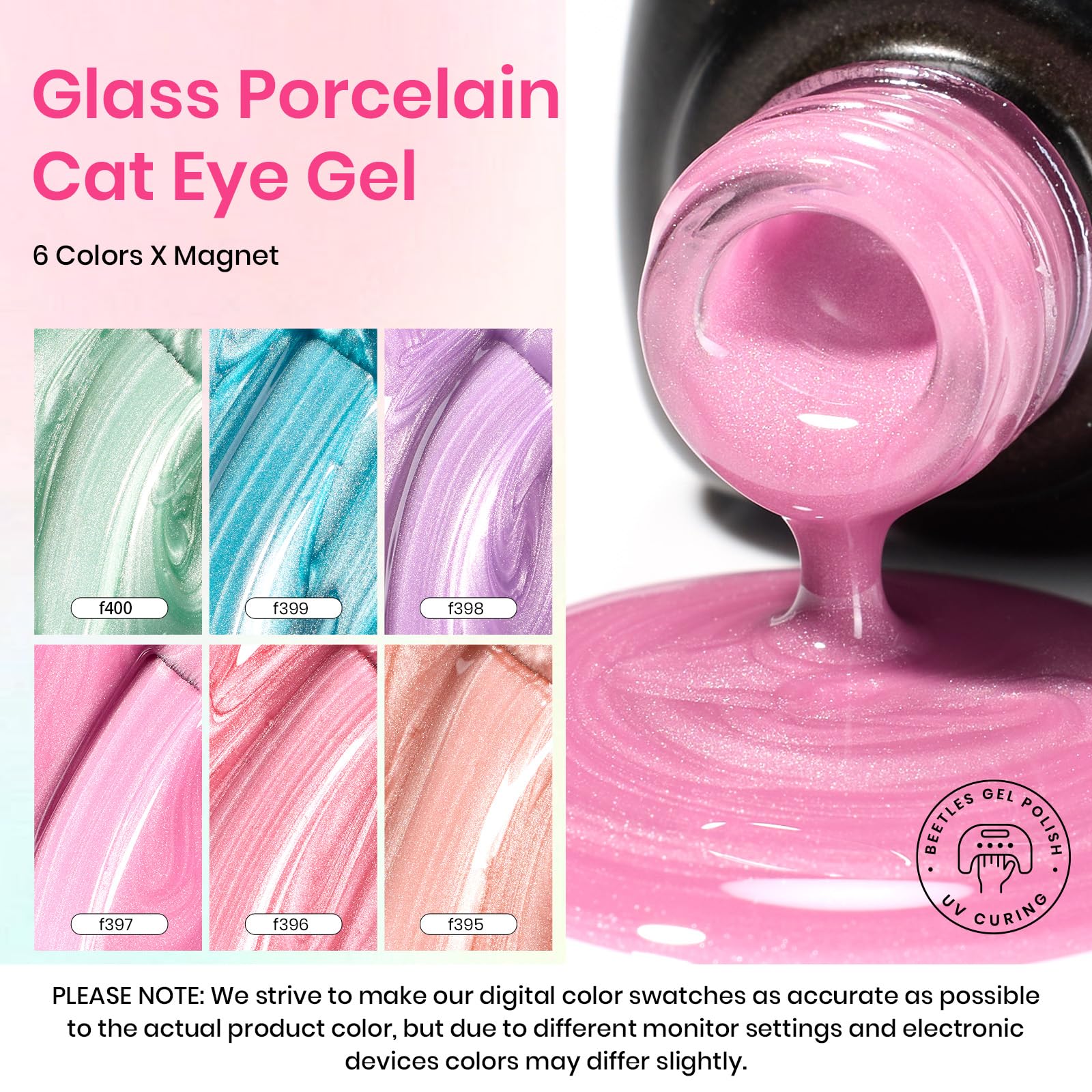 Beetles Cat Eye Gel Polish offers up to 28+ days of high-gloss wear.