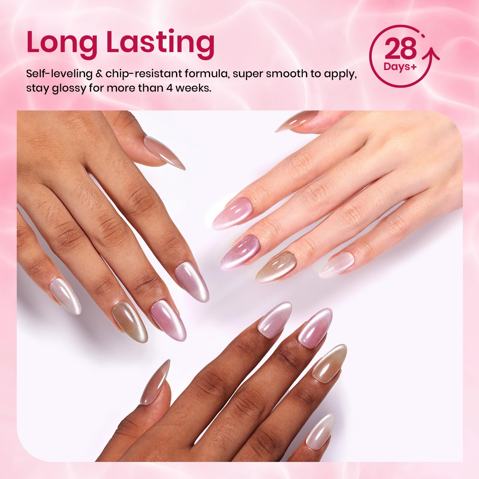 Beetles Cat Eye gloss finish close-up highlighting mirror shine effect.