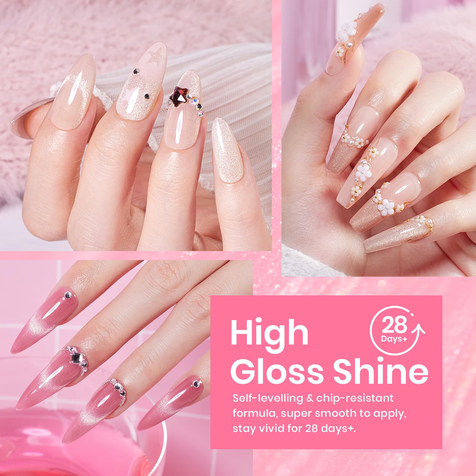 Beetles cat eye magnet demonstrates DIY nail art control and dramatic effects