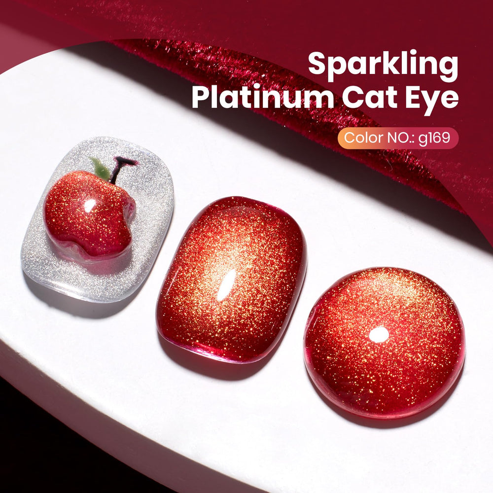 Beetles cat eye magnet effect close-up shows customizable magnetic patterns.