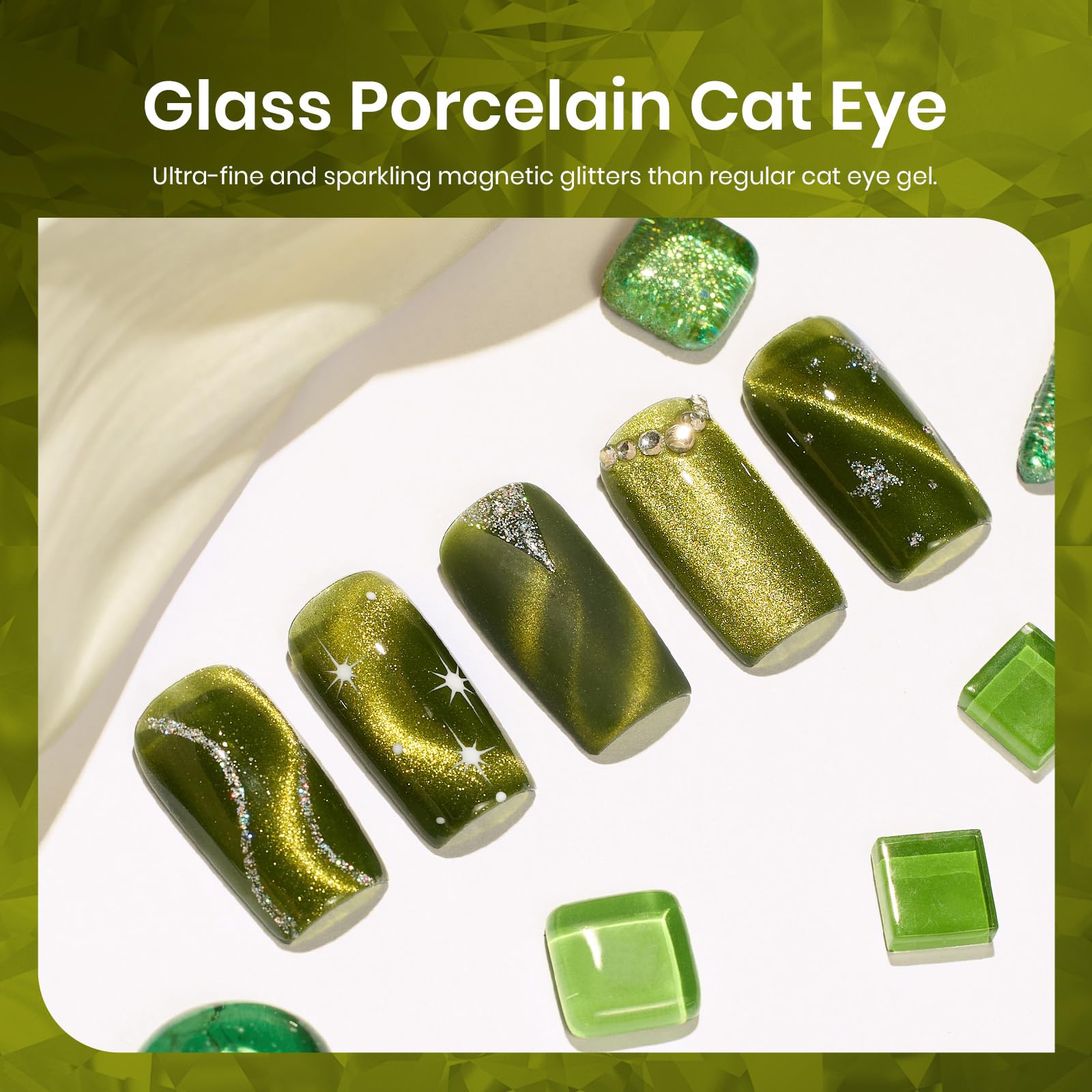 Beetles cat eye magnetic tool included enabling varied cat eye effects at home