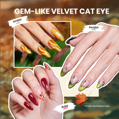 Beetles Cat Eye magnet demonstrates magnetic effects for customizable nails.