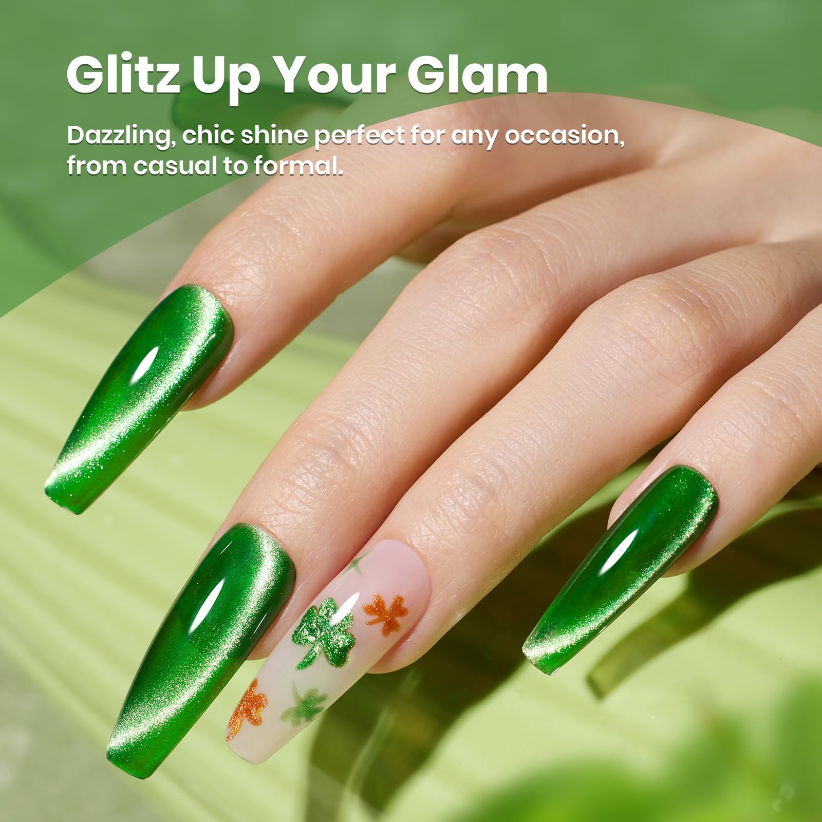 Beetles Cat Eye Nail Art Showcase highlights velvet shimmer patterns.