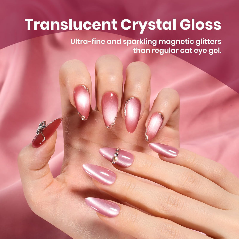 Beetles Cat Eye Gel Polish Swatches showcase six versatile color options for different moods