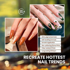 Beetles Cat Eye Gel Nail Polish Set orange swatch for bold seasonal accents.