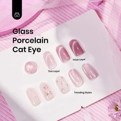 Beetles Cat Eye Gel Polish magnet tool demonstrates a cat eye swirl with magnetic pull.