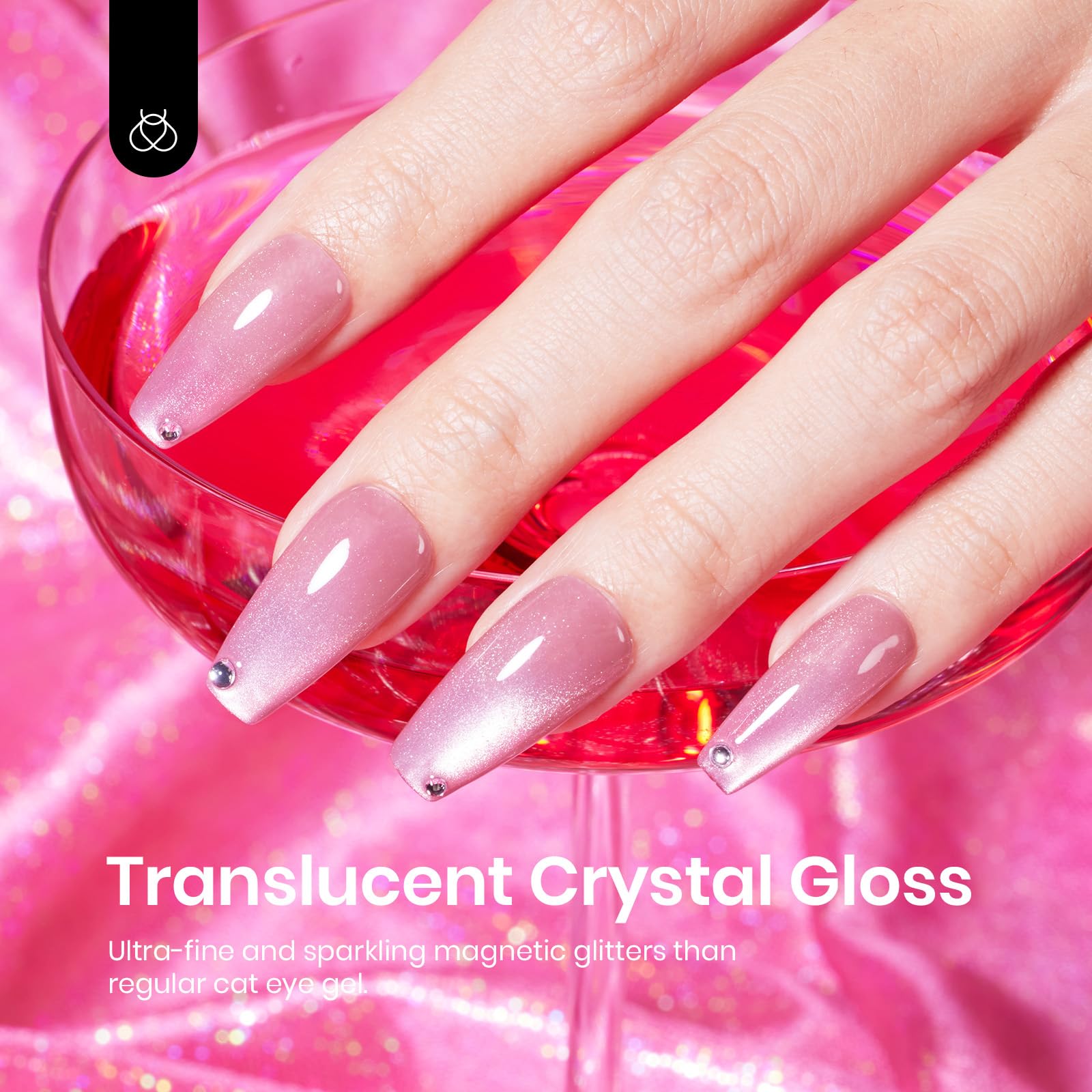 Beetles Cat Eye Gel Polish cured under UV lamp for quick, durable color.