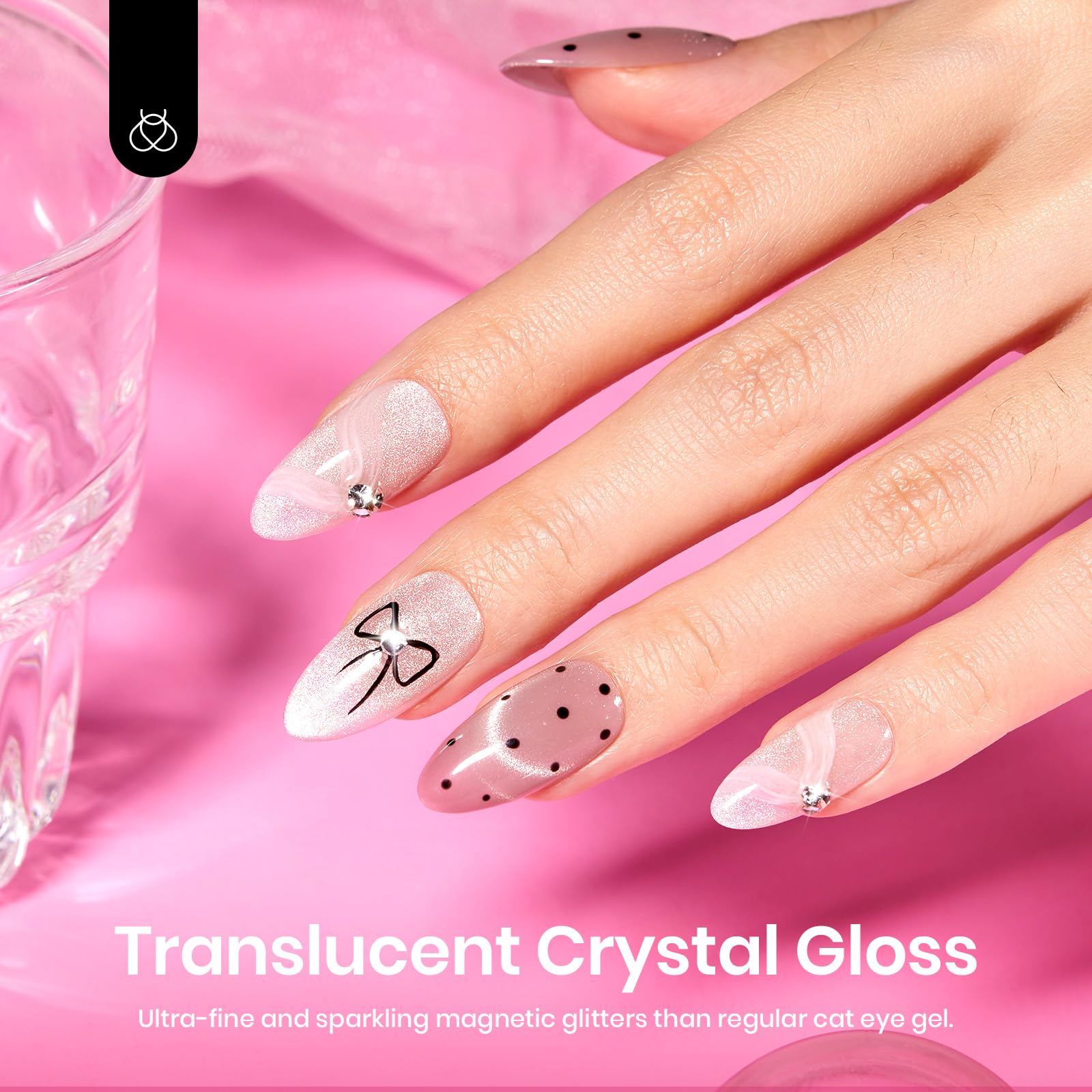 Beetles Cat Eye six-color swatch displaying nude, pink, brown neutrals for versatile looks.