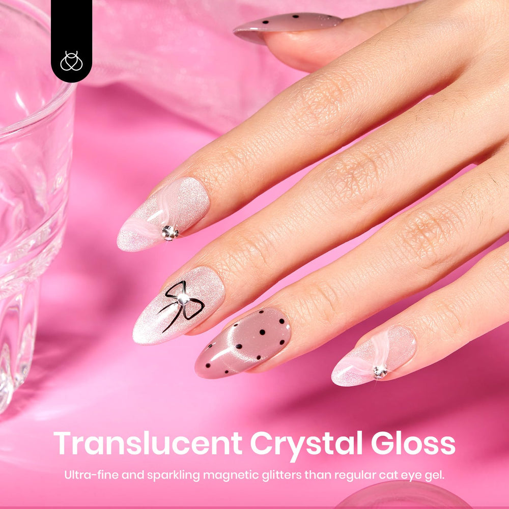 Beetles Cat Eye six-color swatch displaying nude, pink, brown neutrals for versatile looks.