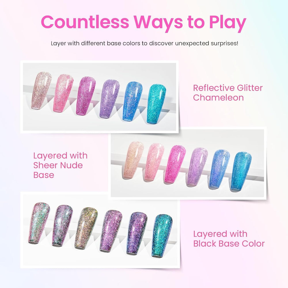 Beetles Chameleon Gel Polish on nail demonstrates smooth application and flawless coverage
