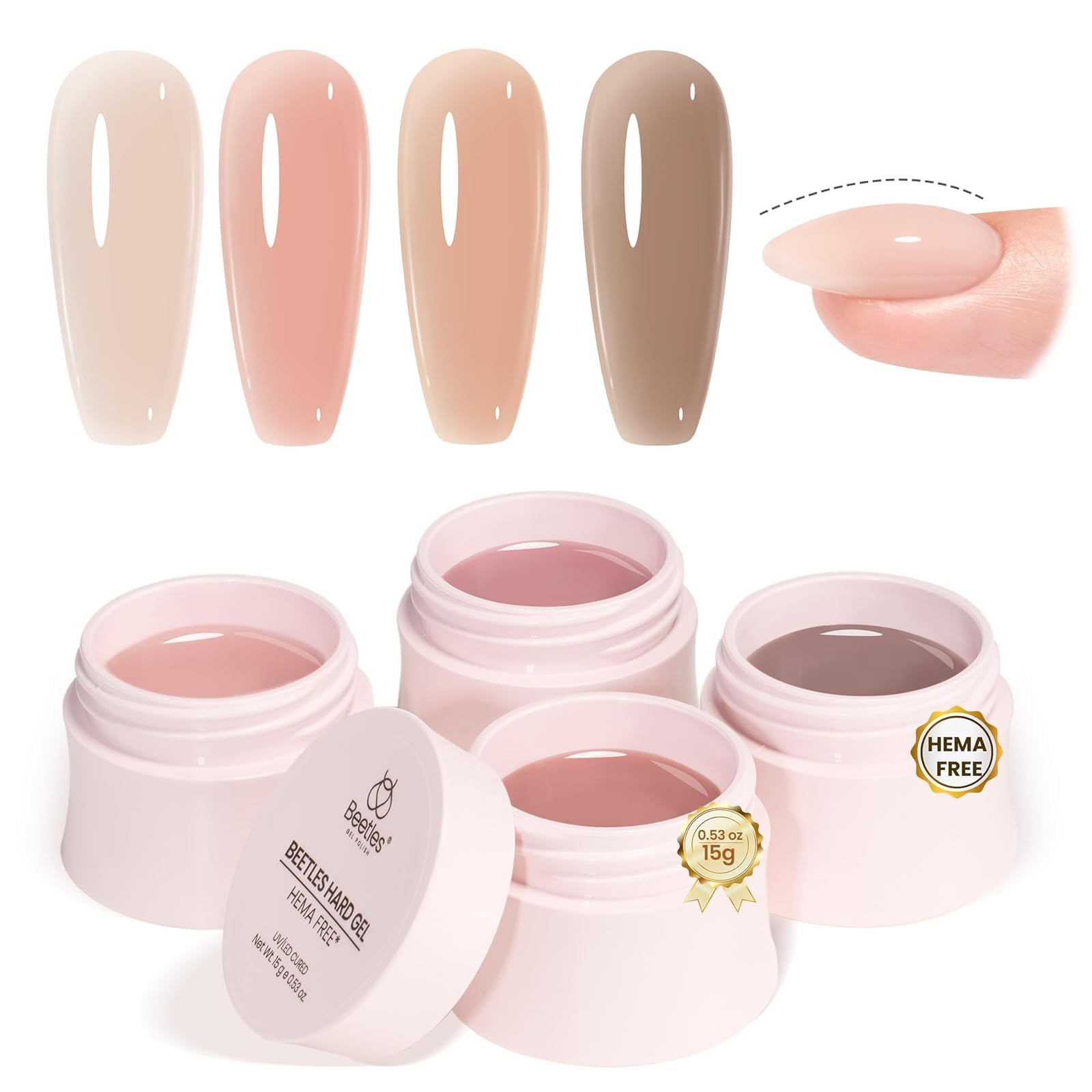 Beetles Chestnut Breeze packaging shows portable, HEMA-free gel set for pros
