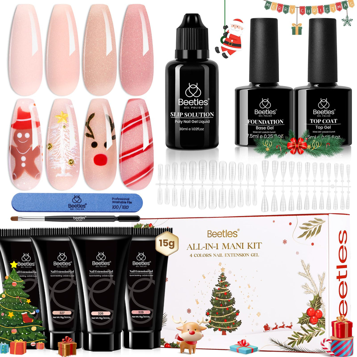 Beetles Christmas Edition kit box showcases festive packaging ideal for gifting and at-home manicures.