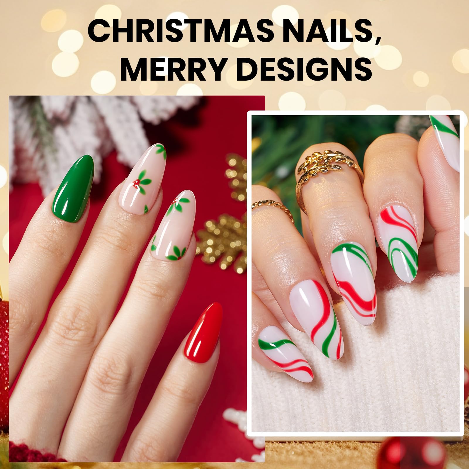 Beetles Christmas gel green f203 swatch—seasonal green shade for festive nails.