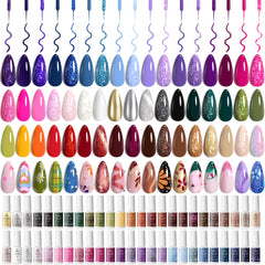 Beetles Christmas Gel Liner Set box showcases 50 colors for versatile winter nail art