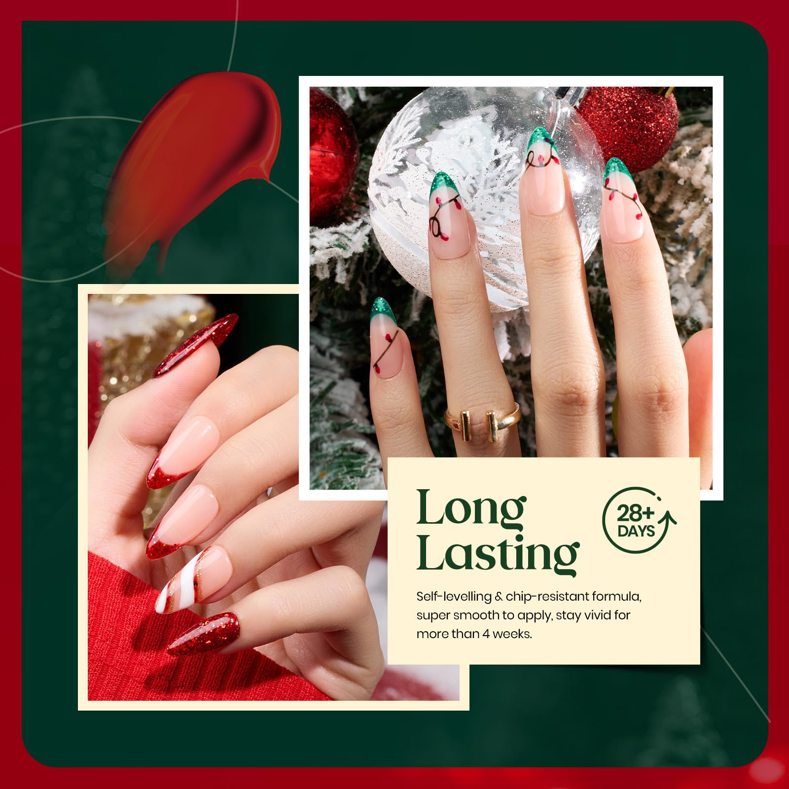 Beetles Christmas Gel Nail Polish winter collection for festive looks.