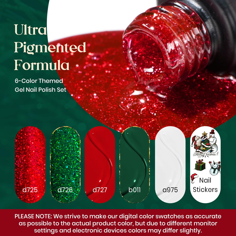 Beetles Glitter Green gel swatch adds festive sparkle for celebrations